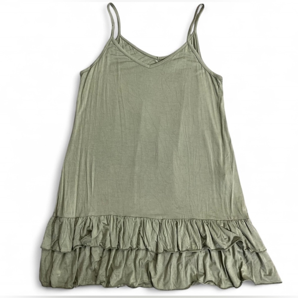 B-Sharp Noodle Strap Flowy Ruffle Mini Dress